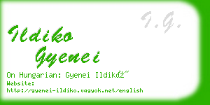 ildiko gyenei business card